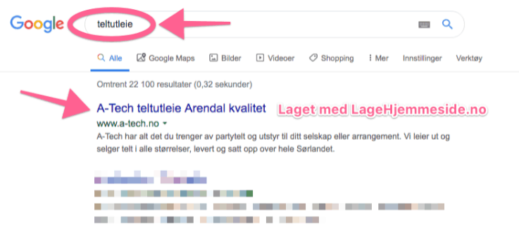 SEO på hjemmeside